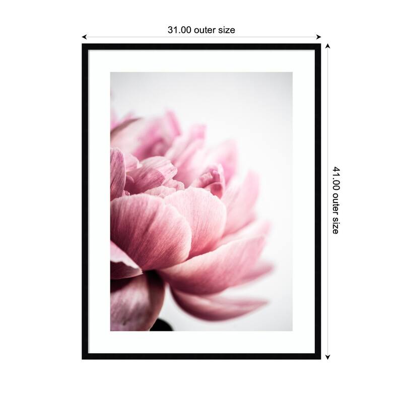 Kate and Laurel Pink Peony No1 by Mareike Bohmer Framed Wall Art Print