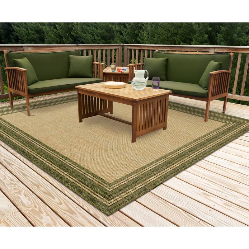 Liora Manne Carmel Multi Border Indoor/ Outdoor Area Rug