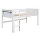 preview thumbnail 15 of 13, White Twin Size Solid Pine Wood Loft Bed with Hanging Clothes Racks