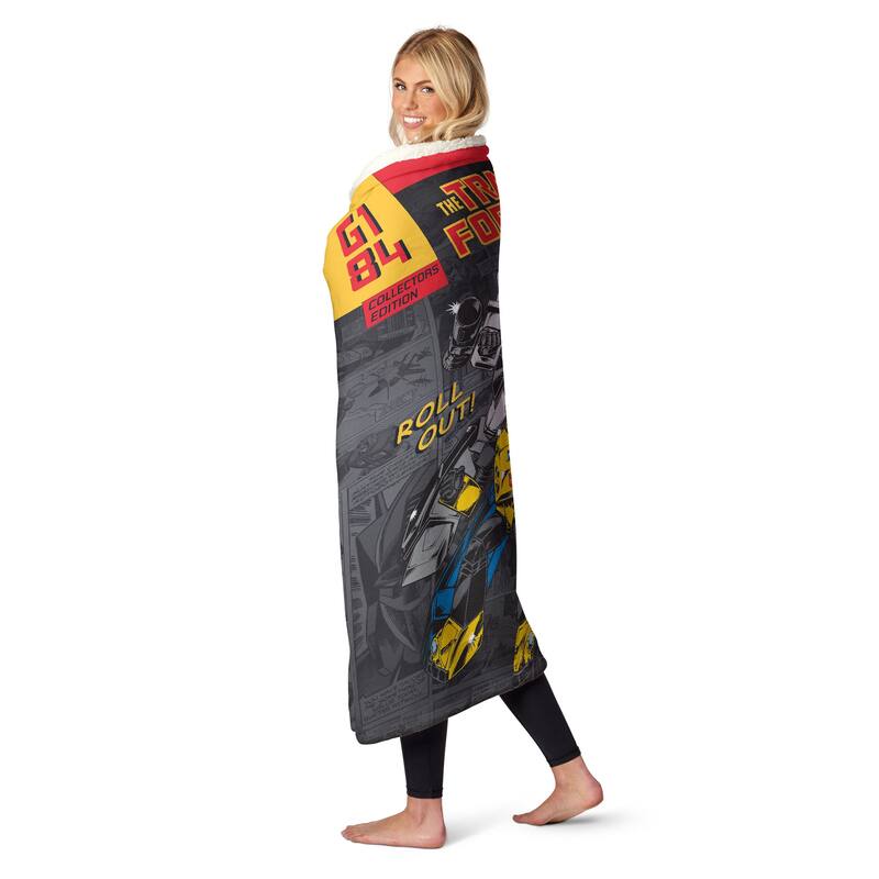 Hasbro Transformers Silk Touch Sherpa Throw Blanket