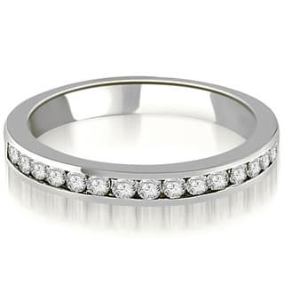 Si1 Si2 Women S Wedding Bands Bridal Rings For Less 14k White Gold Round Diamond Clic Channel Wedding Band