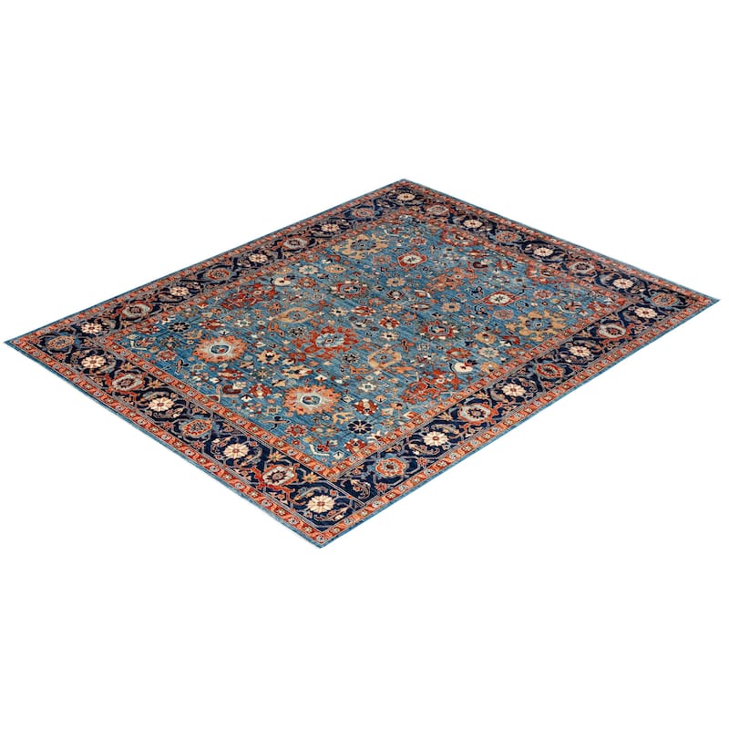 Serapi One-of-a-Kind Hand-Knotted Area Rug - Light Blue, 8' 1" x 10' 1" - 8' 1" x 10' 1"