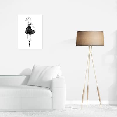 Wynwood Studio Canvas Fashion and Glam Fashion Runway 1 Black and Glam Wall Art Canvas Print