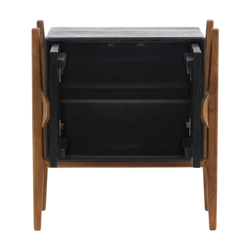 Elmwood 2-Door Mindi Nightstand, Black