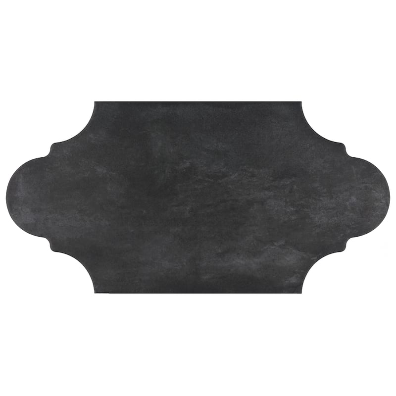 Merola Tile Alhama Provenzal Black 6-1/4" x 12-3/4" Porcelain Floor and Wall Tile
