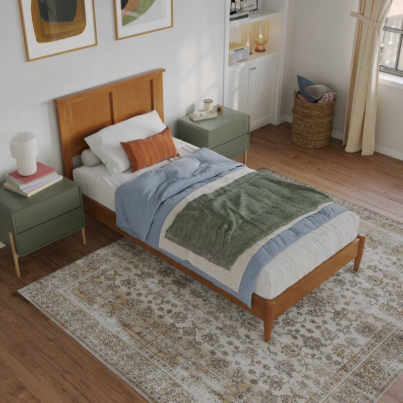 Charlotte Solid Wood Low Profile Platform Bed