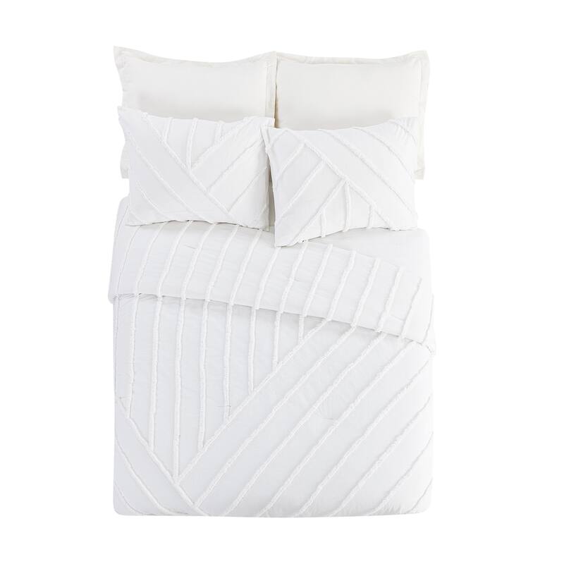 Laurel & Mayfair Chenille Chevron Comforter Set