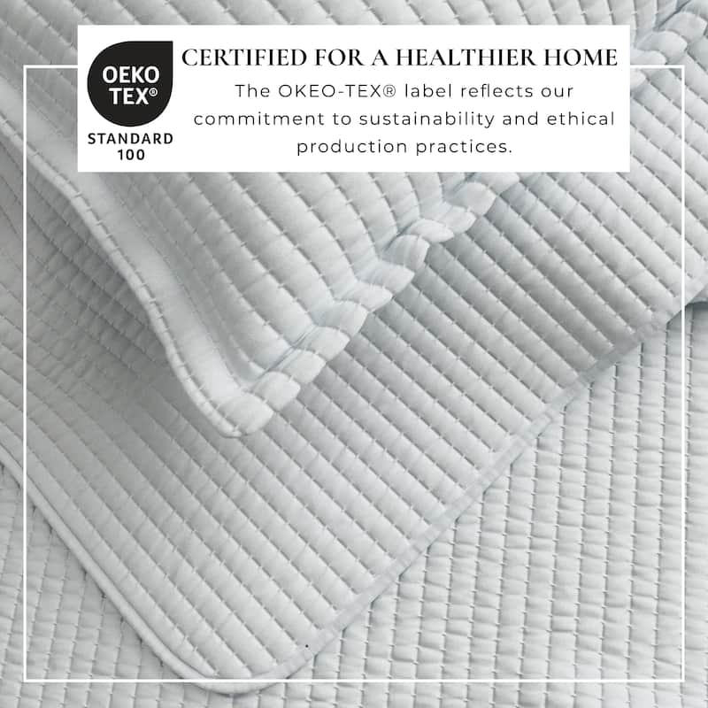 Linery & Co. Detailed Channel Stitch Microfiber Quilt Set With Shams.