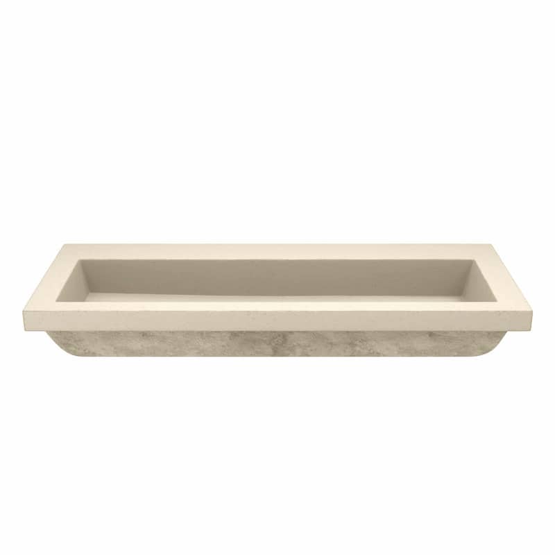 Trough 48-inch NativeStone Drop-in Double Bathroom Sink - 48" x 19" x 5"