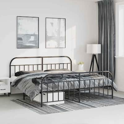 vidaXL 12 Inches Metal Bed Frame No Mattress