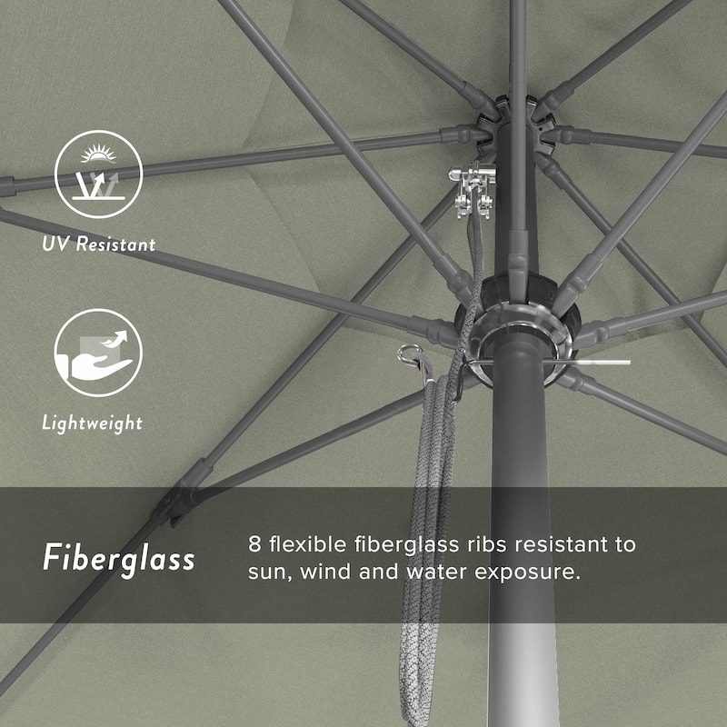 California Umbrella Anodized Silver Finish Aluminum 11-foot Round Outdoor Umbrella