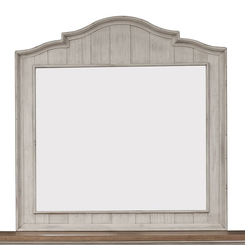 The Gray Barn Farmhouse Reimagined Antique White with Chestnut Mirror