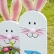preview thumbnail 21 of 34, Glitzhome Wooden Happy Easter Bunny Eggs Porch Sign Standing Decor Spring Gift