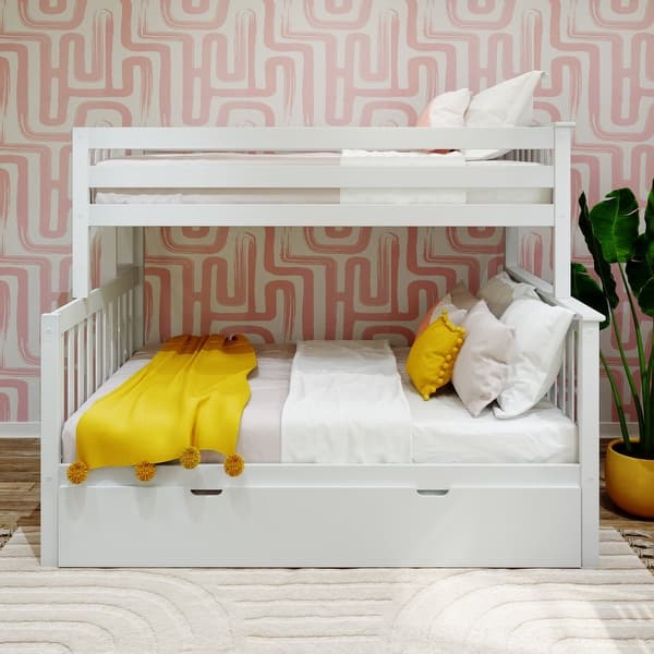 Max and Lily Twin over Full Bunk Bed with Ladder on End and Trundle ...
