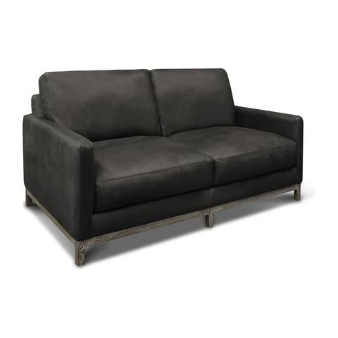 Monterrey Top Grain Leather Modern Americana Loveseat