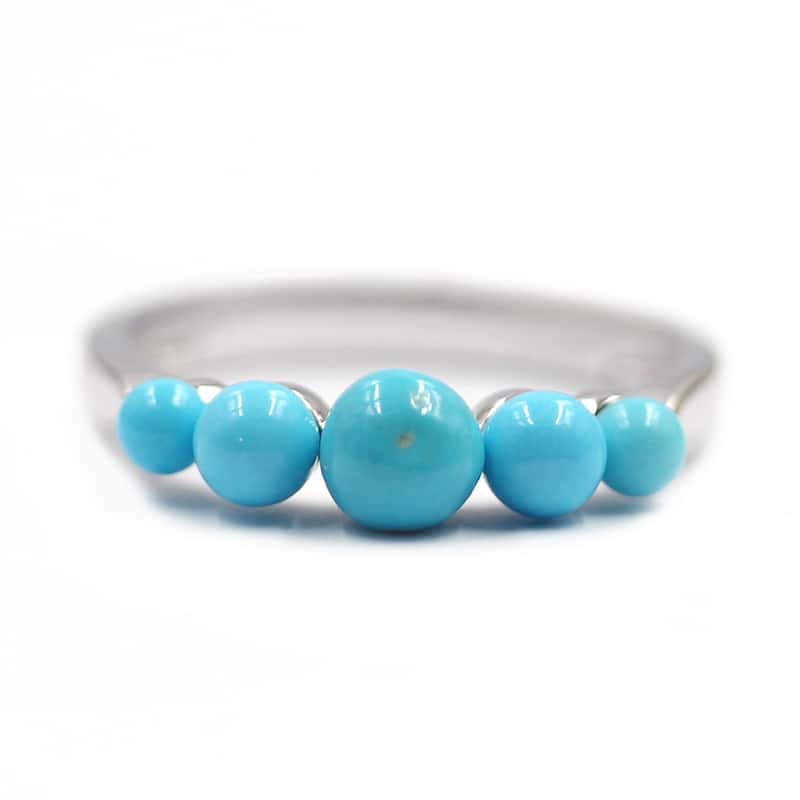 925 Sterling Silver Sleeping Beauty Turquoise Ring