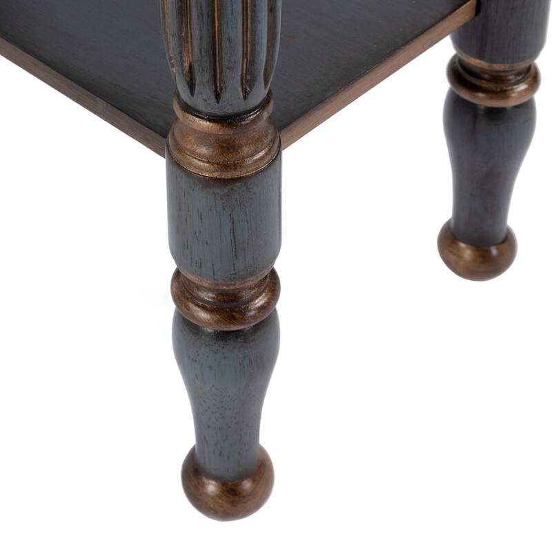 Whitney 17.5 in. W Rectangular Wood Console Table with Lower Open Shelf