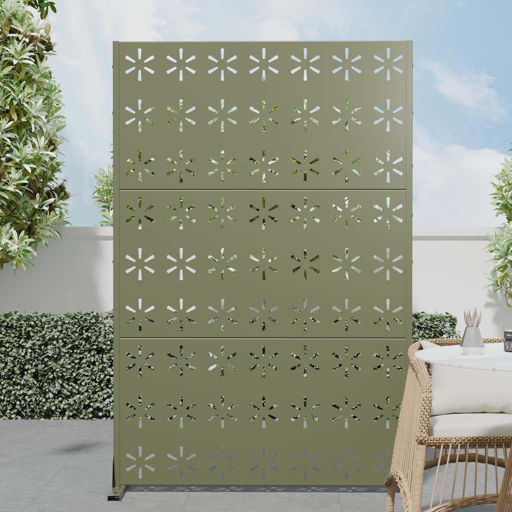 Dovelina 6ft.Outdoor Freestanding Metal Privacy Screen Decorative Garden Fence - 72"x47"