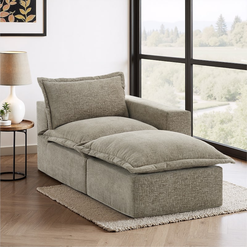 Comfy Cloud Couch Plush Modular Sectional Sofa For Living Room - Camel/2 piece - Right Facing