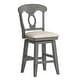 preview thumbnail 47 of 79, Eleanor Napoleon Back Wood Swivel Chair by iNSPIRE Q Classic Counter Height - Antique Grey