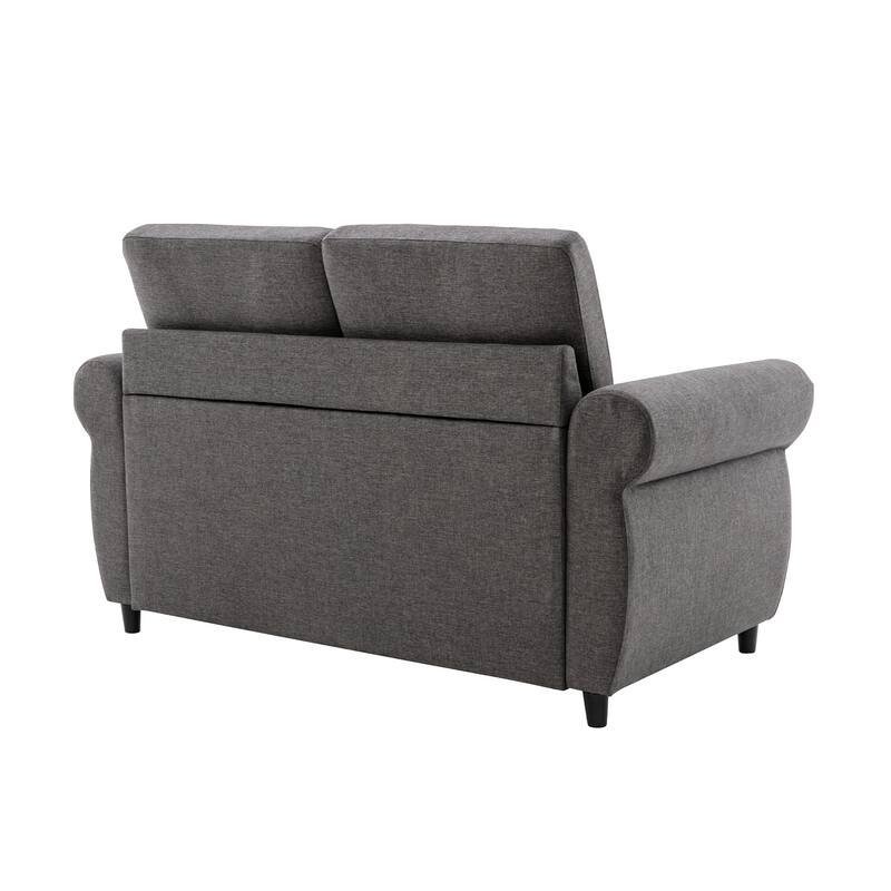Merax Pull Out Sofa Bed Loveseat Sleeper with Twin Size Memory Mattress