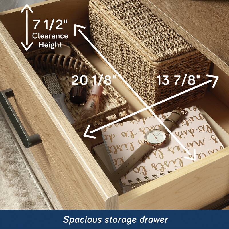 Wood Country Nightstand with 1 Drawer and Open Shelf, Brown