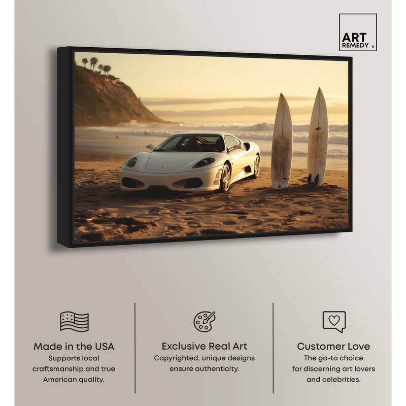 Sunset Beach Drive Canvas by Art Remedy