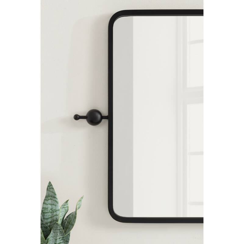 Kate and Laurel Kasota Slim Rectangle Mirror Metal