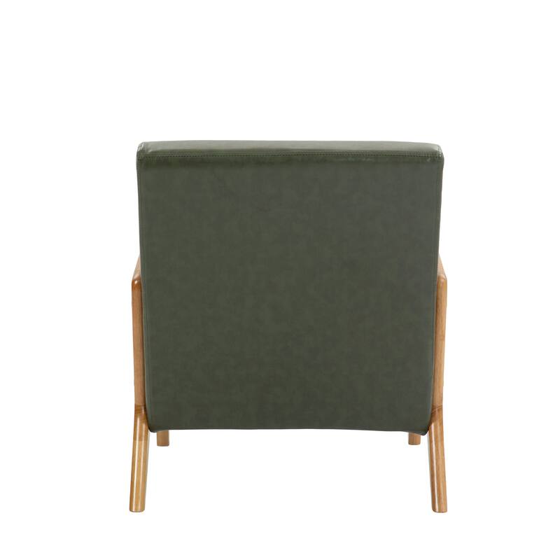 Briston 2 Set Mid Century Modern Wood Accent Chairs with pillow