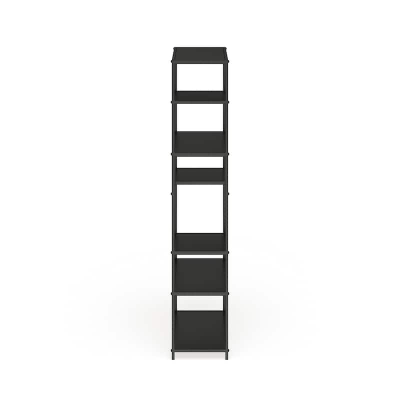 Zaur Urban 6-Shelf Grey Metal Open Back Tiered Bookshelf by Furniture of America