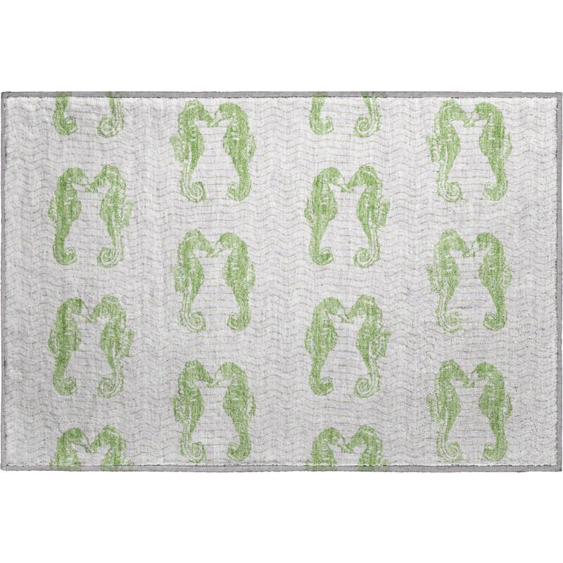 Premium Washable Super Soft Coastal Seahorse Mayfield Rug