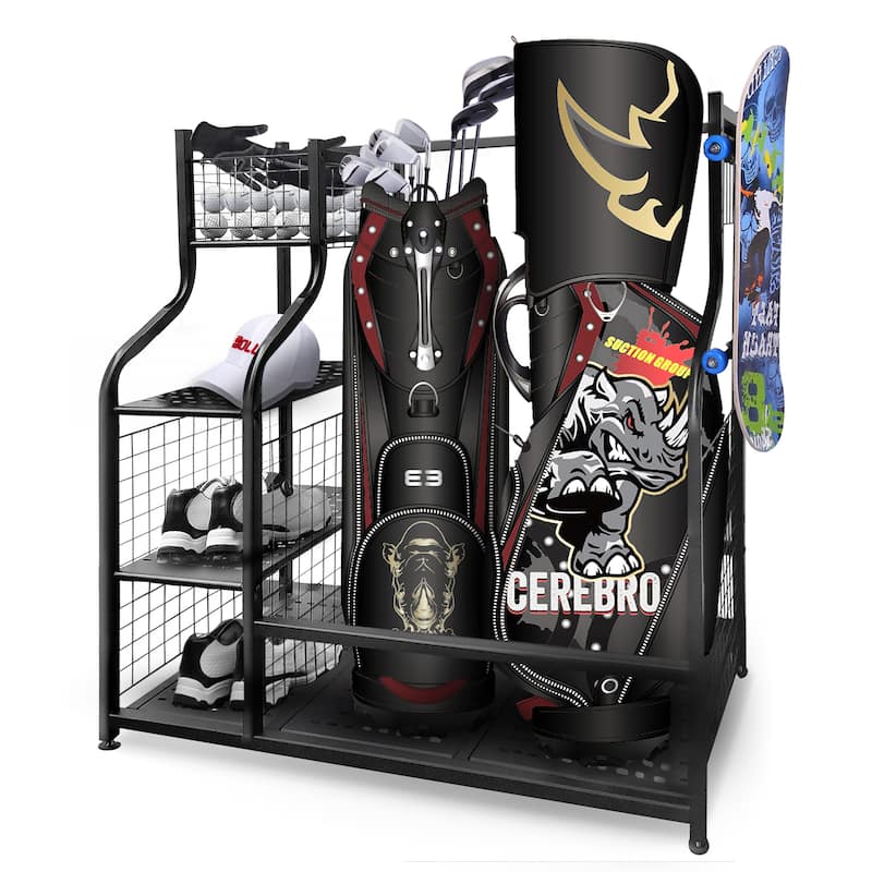 Sports Equipment Garage Organizer Sport Balls Storage Rack Organizer