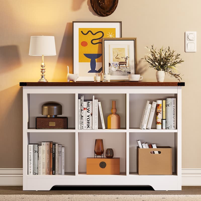 Moasis Farmhouse 6 Cube 8 Cube Storage Shelf Organizer Bookcase Cubby Cabinet