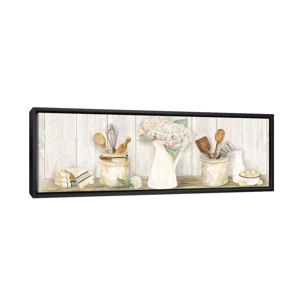 iCanvas "Vintage Kitchen Panel" by Tara Reed Framed Canvas Print