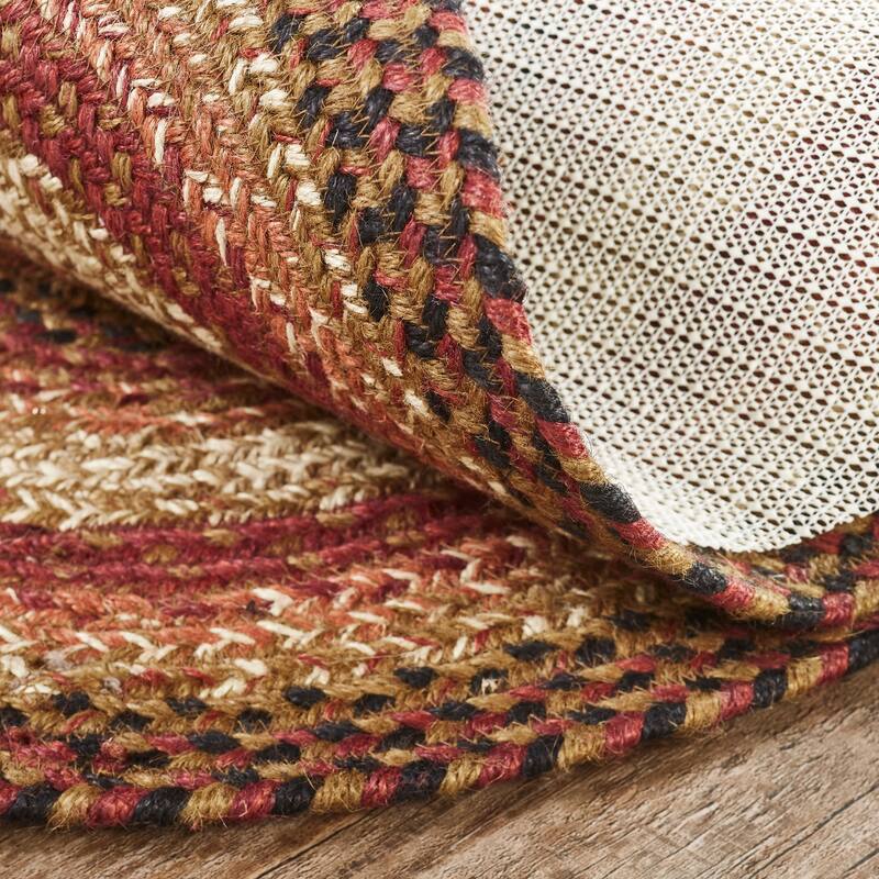 Ginger Spice Jute Rug Oval w/ Pad 20x30 - 20" x 30" Oval