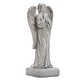 preview thumbnail 5 of 10, Light Grey Resin Praying Angel Garden Statue
