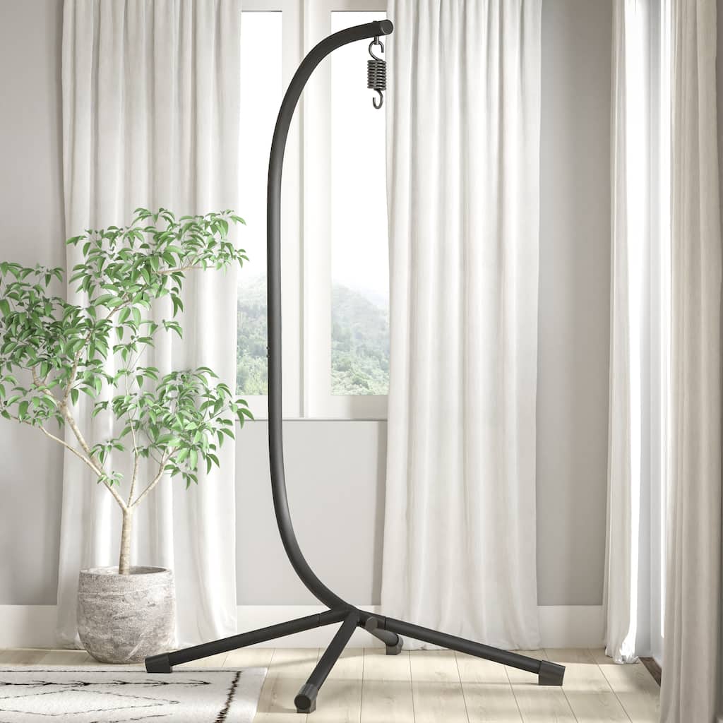 Commercial All-Weather Steel Hanging Chair C Stand with Included Hardware