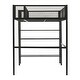 preview thumbnail 8 of 9, Black Modern Twin Loft Bed with Shelves & Workstation - Multi-Functional