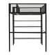 preview thumbnail 9 of 11, Modern Style Twin Size Metal Loft Bed with 4-Tier Shelves and Storage, Creative Structure, Storage Space, Good Stability, Black