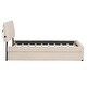 preview thumbnail 13 of 36, Eye-catching Design Teddy Fleece Upholstered Platform Bed with Trundle, LED Light, Twin Size