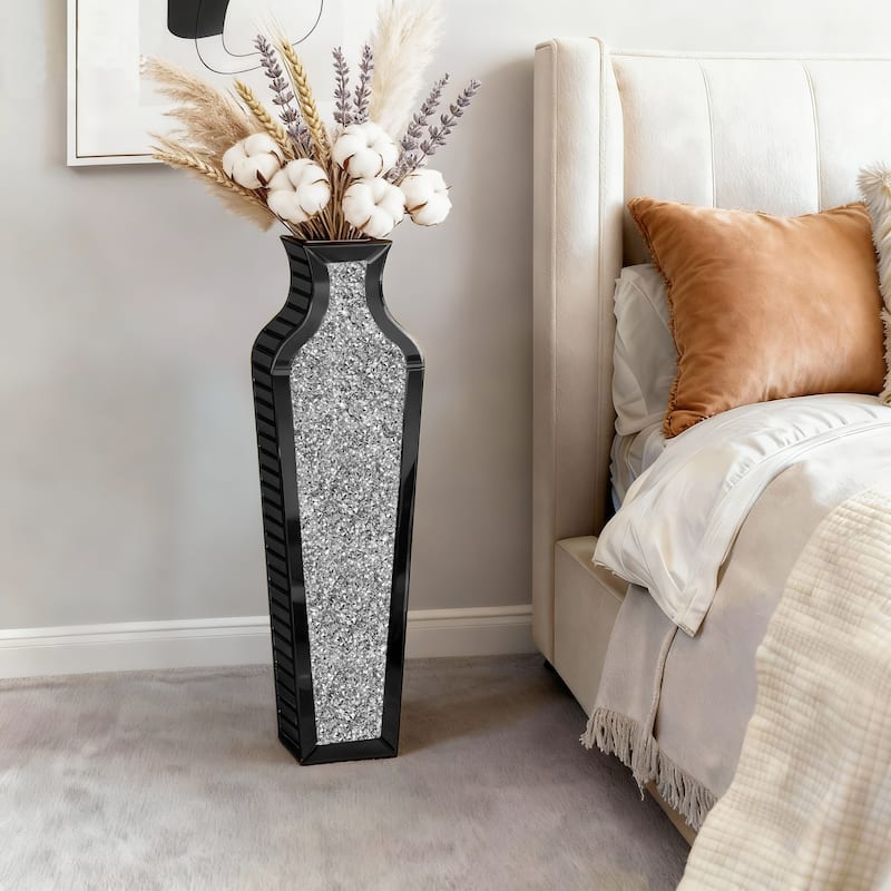 Glass Floor Vase Crystal Home Decor