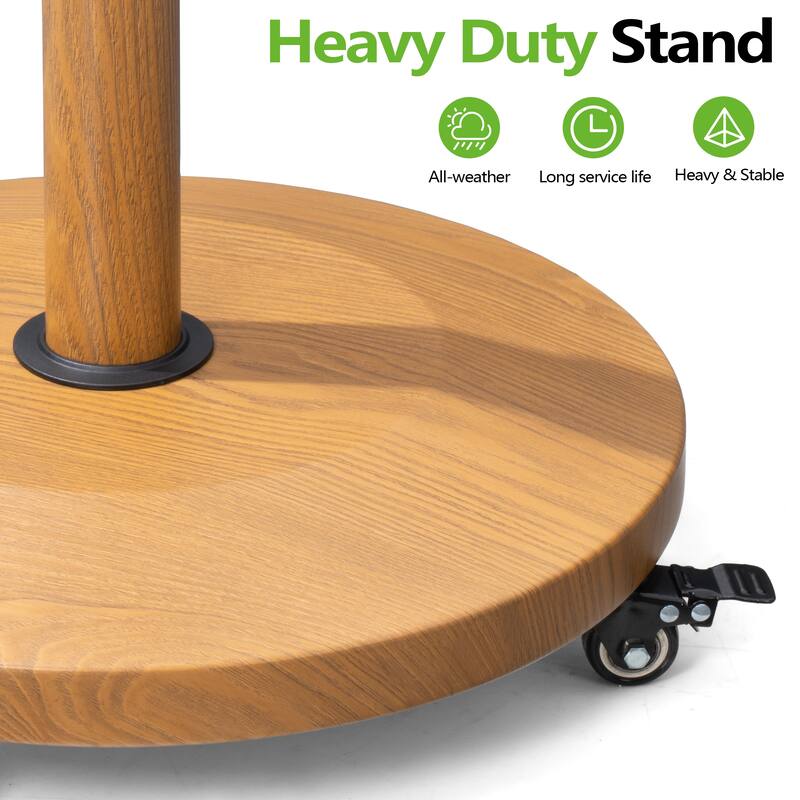 40/55lbs VredHom Round Market Umbrella Base Concrete With Wheels