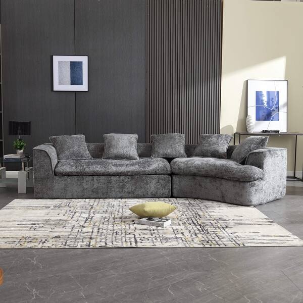 Oversized Comfy sofa Living Room 3 seater sofa unique double seat and corner construction for Apartment