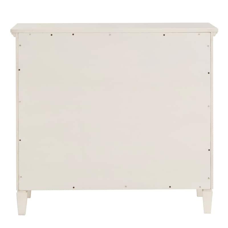 Thea White Finish Beige Linen Drawer Face Dresser by iNSPIRE Q Classic