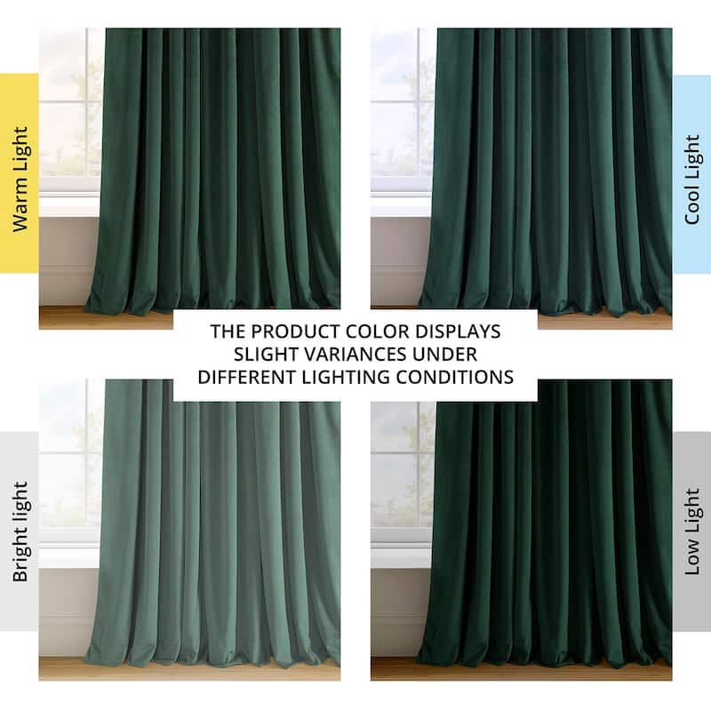 Exclusive Fabrics Signature Velvet Thermal Lined With 100% 4 Pass Blackout Curtains. (1 Panel)