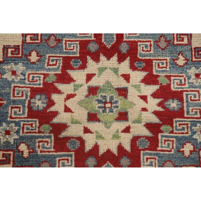 Traditional Beige Kazak Area Rug Handmade Wool Carpet - 6'8" x 9'8"