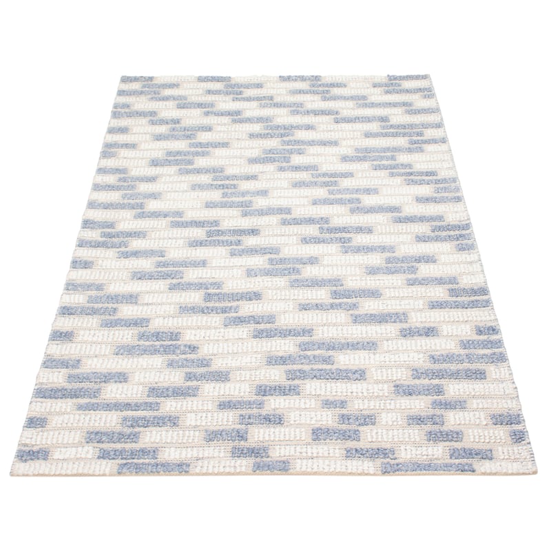 ECARPETGALLERY Braid weave Sienna Cream Wool Rug - 5'1 x 8'0
