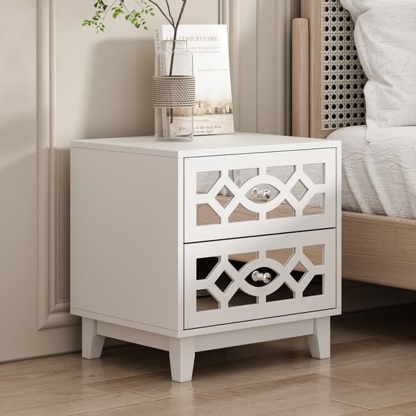 FUFU&GAGA 6-Drawers White Wood Chest of Drawers Storage Cabinet