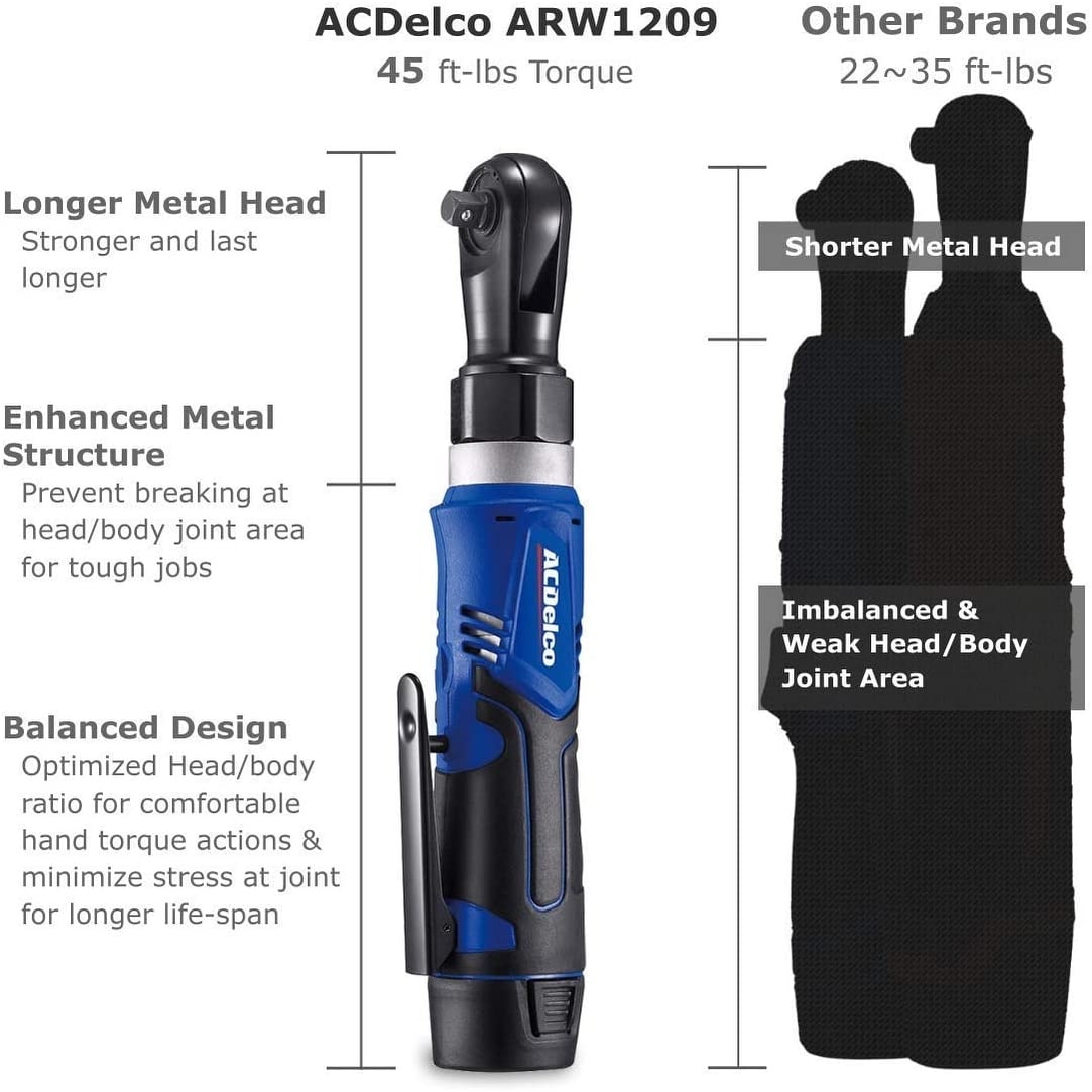 ACDelco K14 G12 12V Cordless 3/8 in Ratchet & Impact Wrench Combo