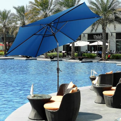 Gymax 9 Ft Patio Table Market Umbrella Yard Outdoor w/ Heavy-duty